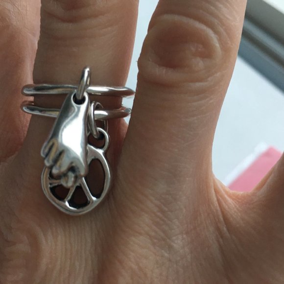 Uno de 50 multiple ring stack silver - Picture 6 of 9